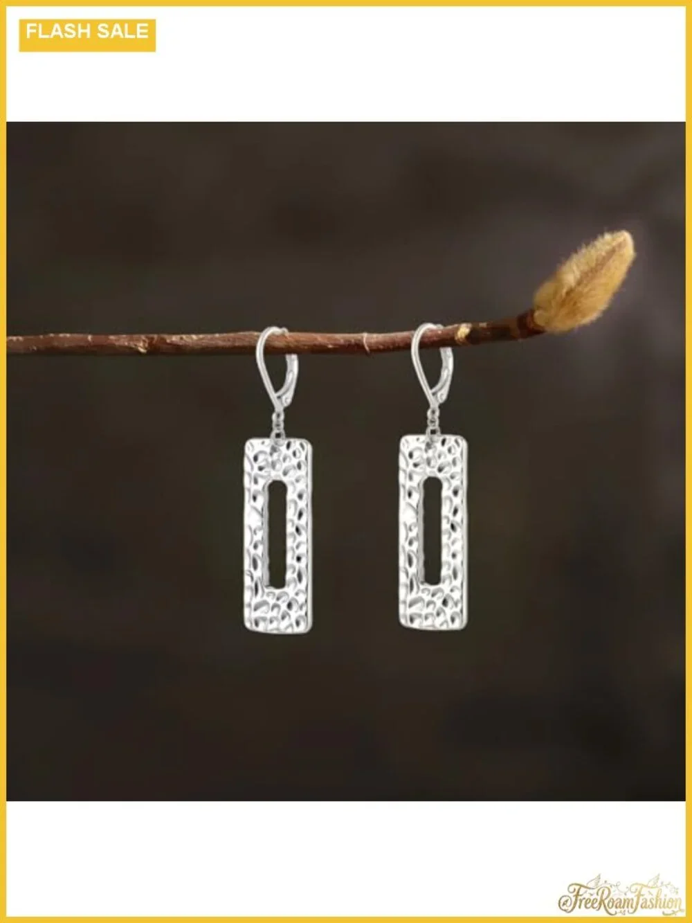 Sterling Silver Dangle Earrings for Women Geometric Drop Leverback